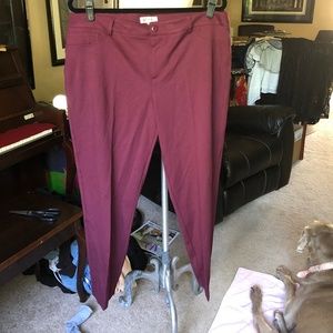 NEIMAN MARCUS BRAND BURGANDY PANTS SZ. 16 NWT'S